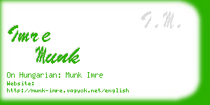 imre munk business card